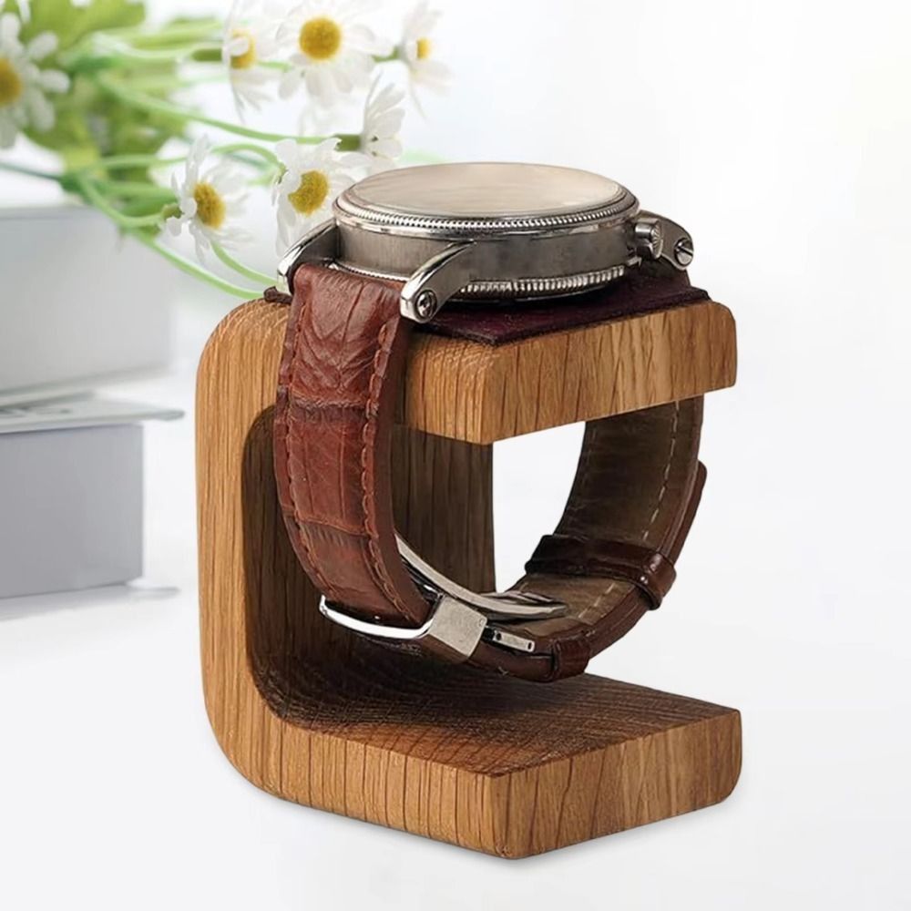 Jewelry Organizer Watches - 木製時計ディスプレイスタンドテーブルトップオーナメントシンプルなバングル収納ラックギフトカウンター装飾ジュエリーオーガナイザーホルダー