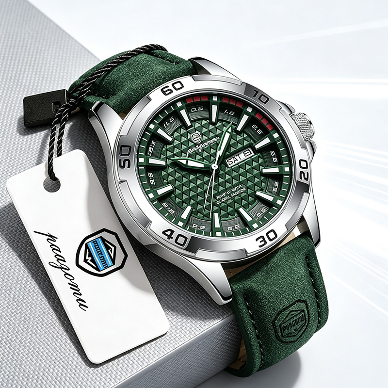 Jewelry Inspired Watches - PAAZOMU 高級ブランドメンズ腕時計 ファッションクォーツ 男性用レザーストラップ カジュアルスポーツ 防水