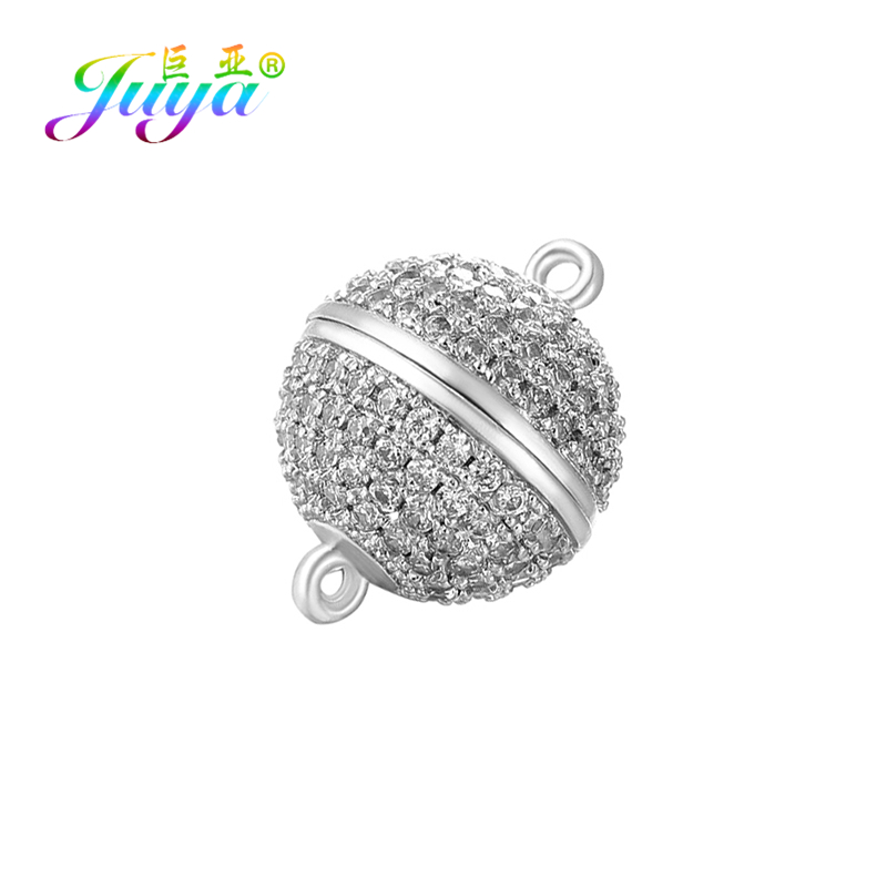 Charm Bracelet Beads - Juya-女性のための手作りのビーズジュエリーの発見、磁気クラスプとフック、クリスタルパール、ブレスレットとネックレス作り、強力、4サイズ