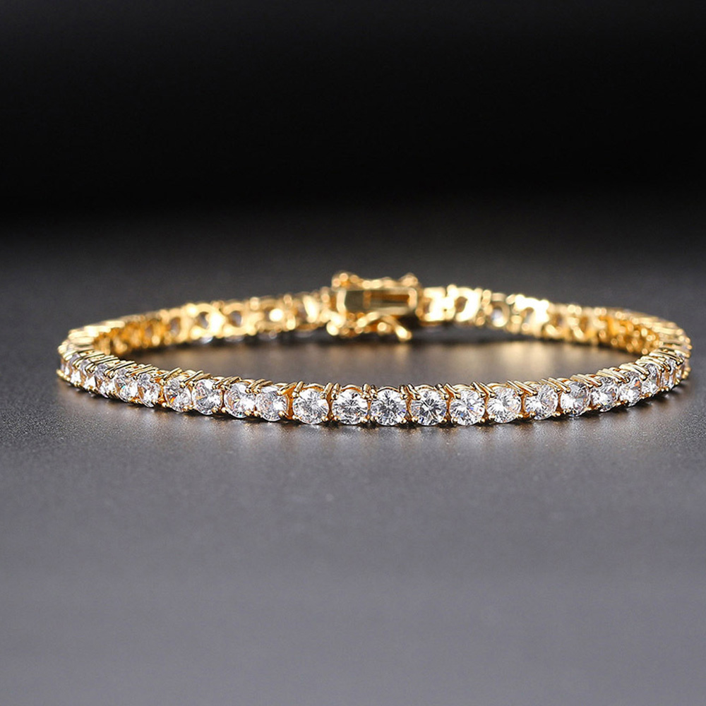 女性のためのトレンディなジルコニアブレスレット,925シルバ - Tennis Bracelet Cubic のレビューと価格