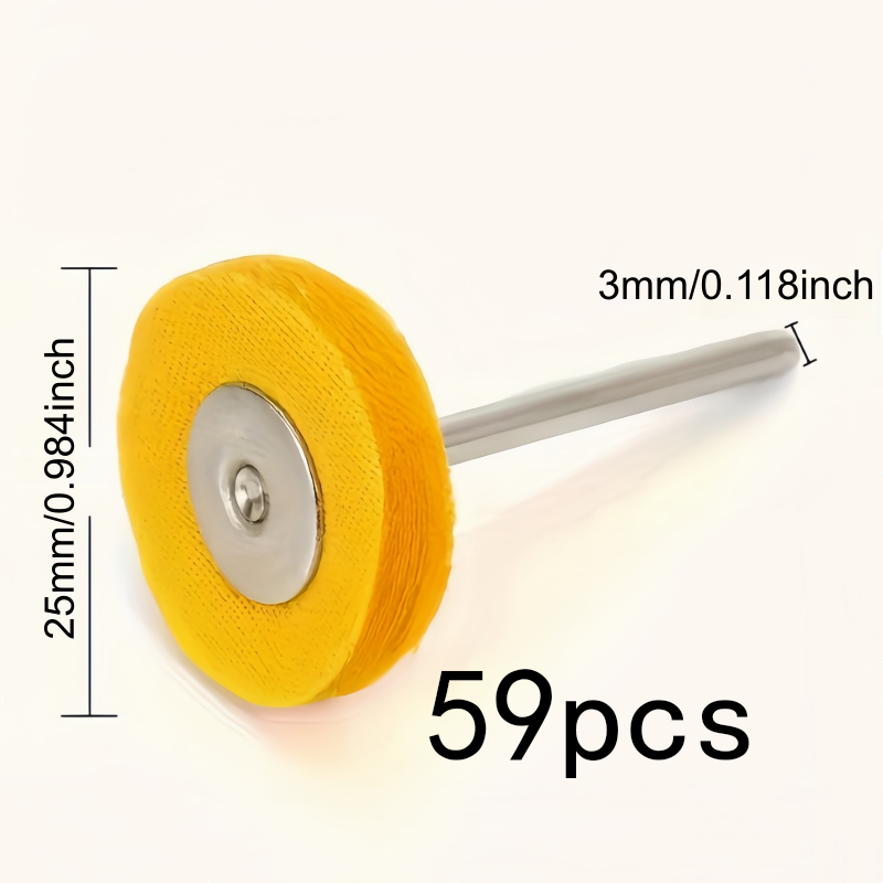 59個入り 3mm イエロー研磨布ホイール、耐摩耗性、糸くず - Jewelry With Watches のレビューと価格
