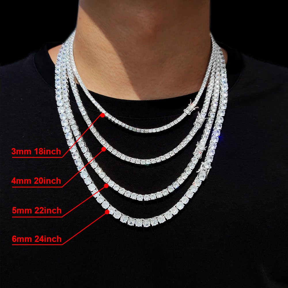 ニューヨークファッション 3/4/5/6mm テニスチェーン - Tennis Bracelet Cubic のレビューと価格
