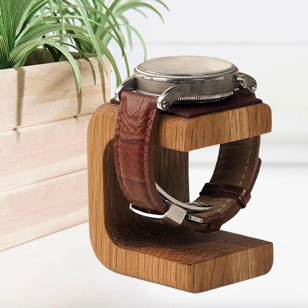 木製時計ディスプレイスタンドテーブルトップオーナメントシンプ - Jewelry Organizer Watches のレビューと価格