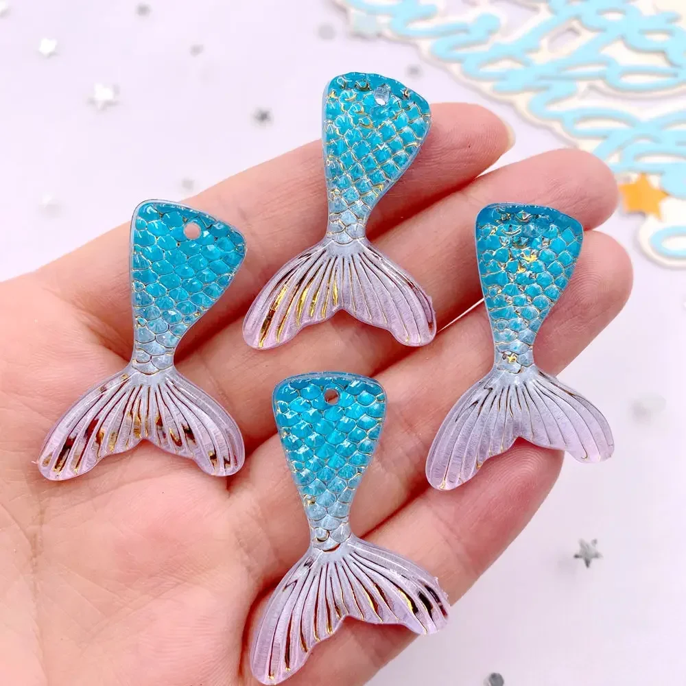 10 個グリッターカラフルな樹脂マーメイドテールフラットバッ - Paradise Jewelry & Watches Llc Miami Photos のレビューと価格