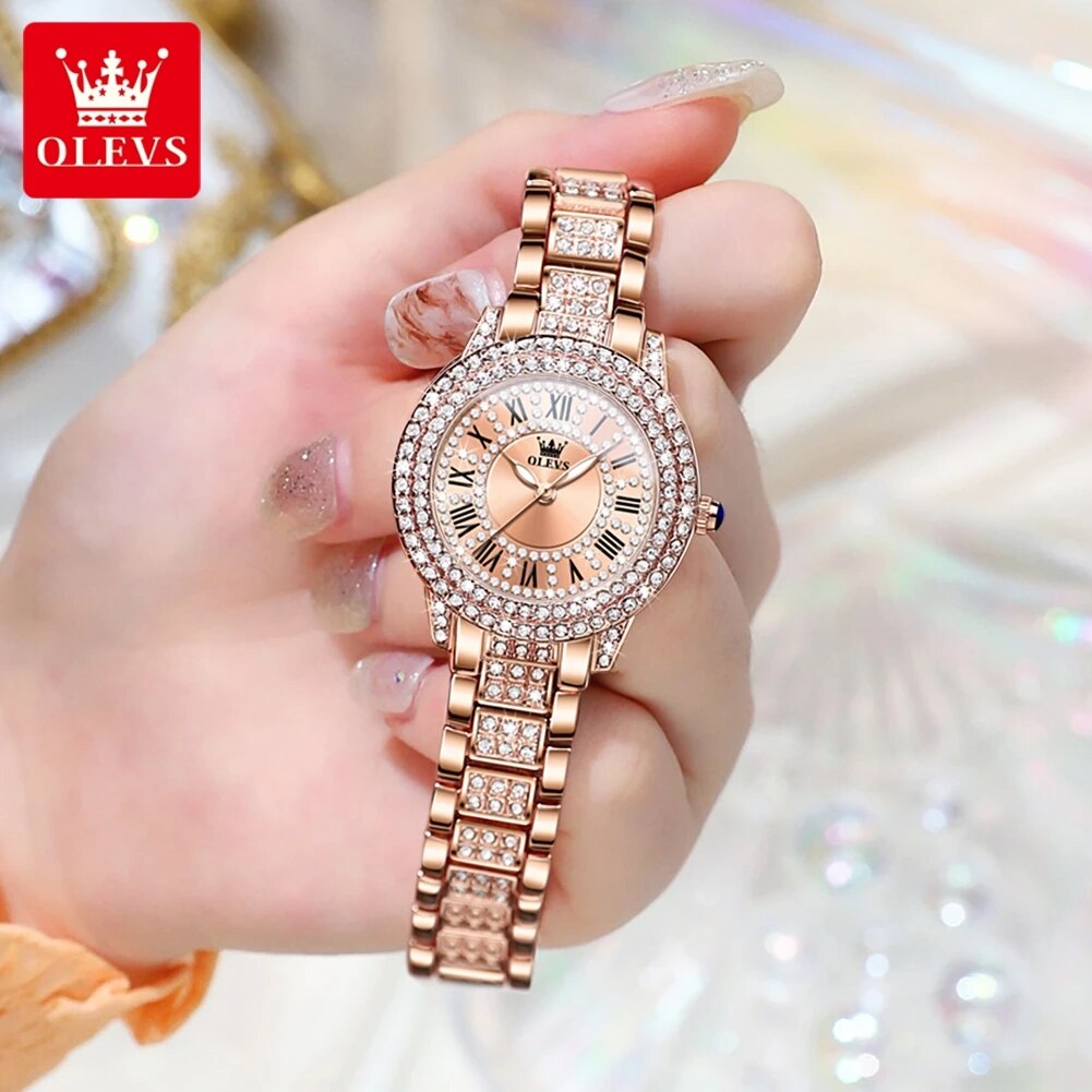 Olevs-レディースウォッチ,ラグジュアリークォーツ,エレ - Jewelry Watches For Women のレビューと価格