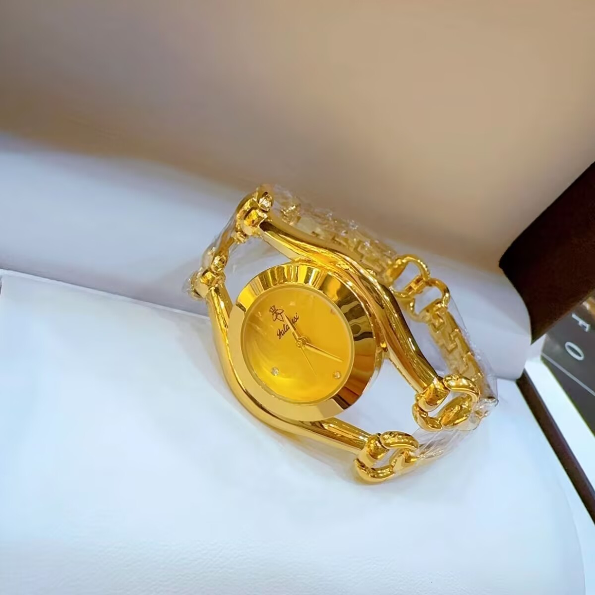 新しいフランスドバイ 24 K ゴールドメッキ腕時計ウェディ - Jewelry With Watches のレビューと価格