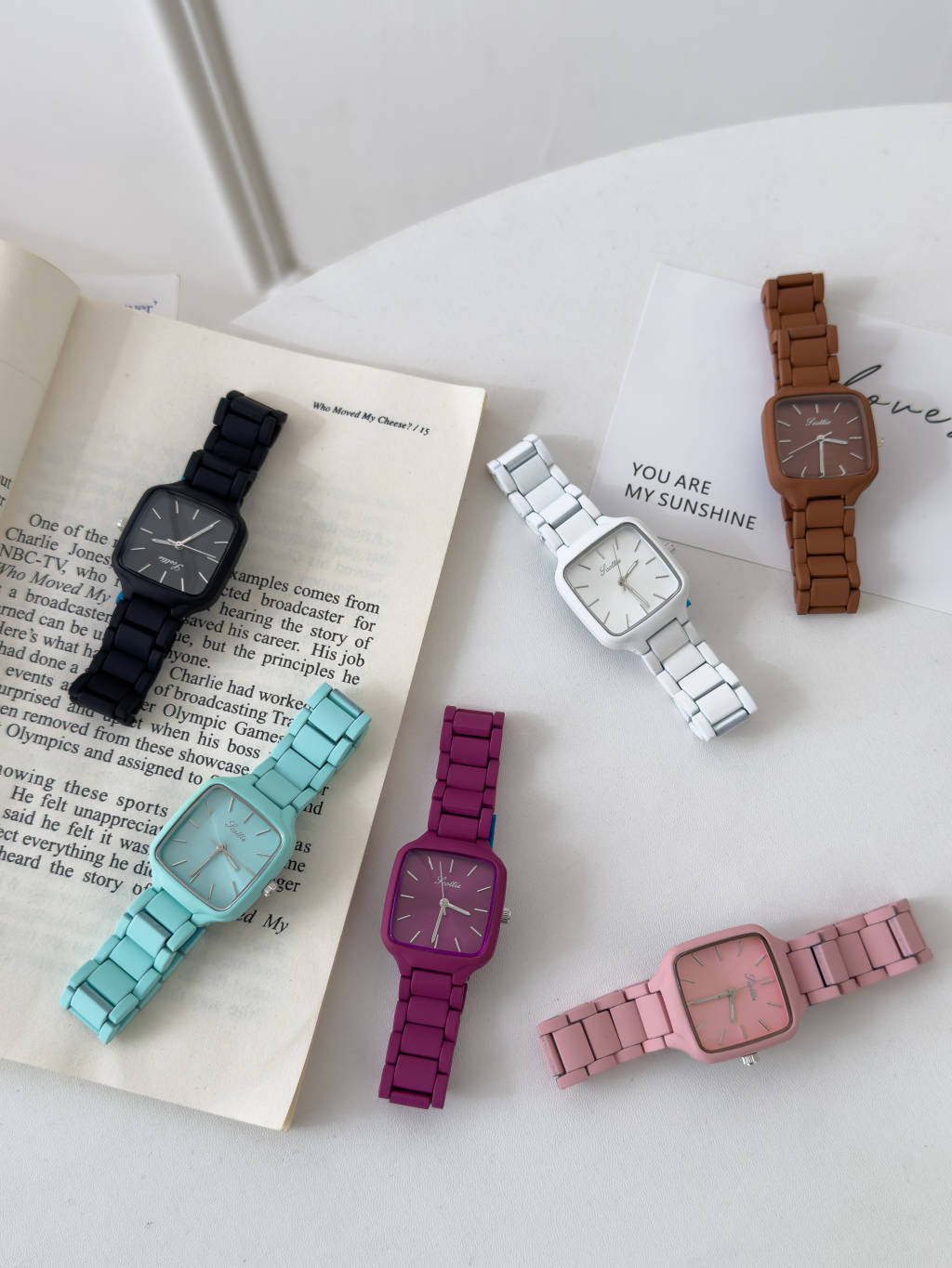 ファッション性の高いミニマルな高級感漂うスクエアカラーブロッ - Jewelry Watches For Women のレビューと価格