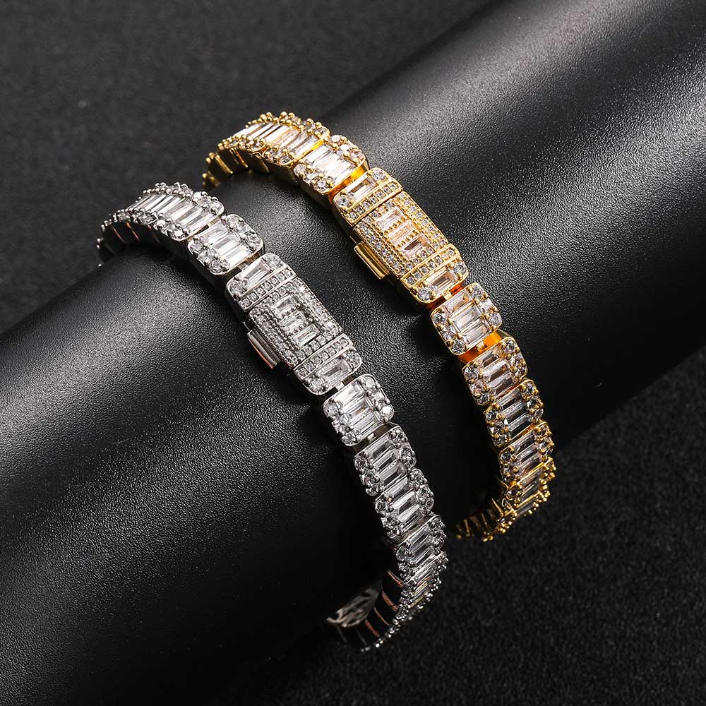 ニューヨーク8mmクラスターテニスブレスレット、ヒップホップ - Tennis Bracelet Cubic のレビューと価格
