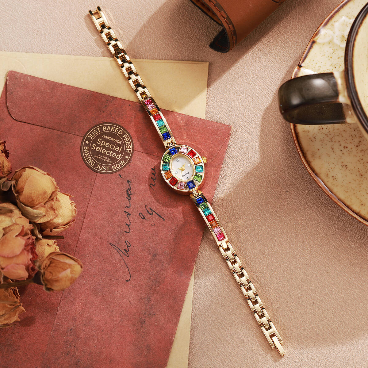 2 ピース/セット高級ラインストーン女性用腕時計ファッション - Jewelry Watches For Women のレビューと価格
