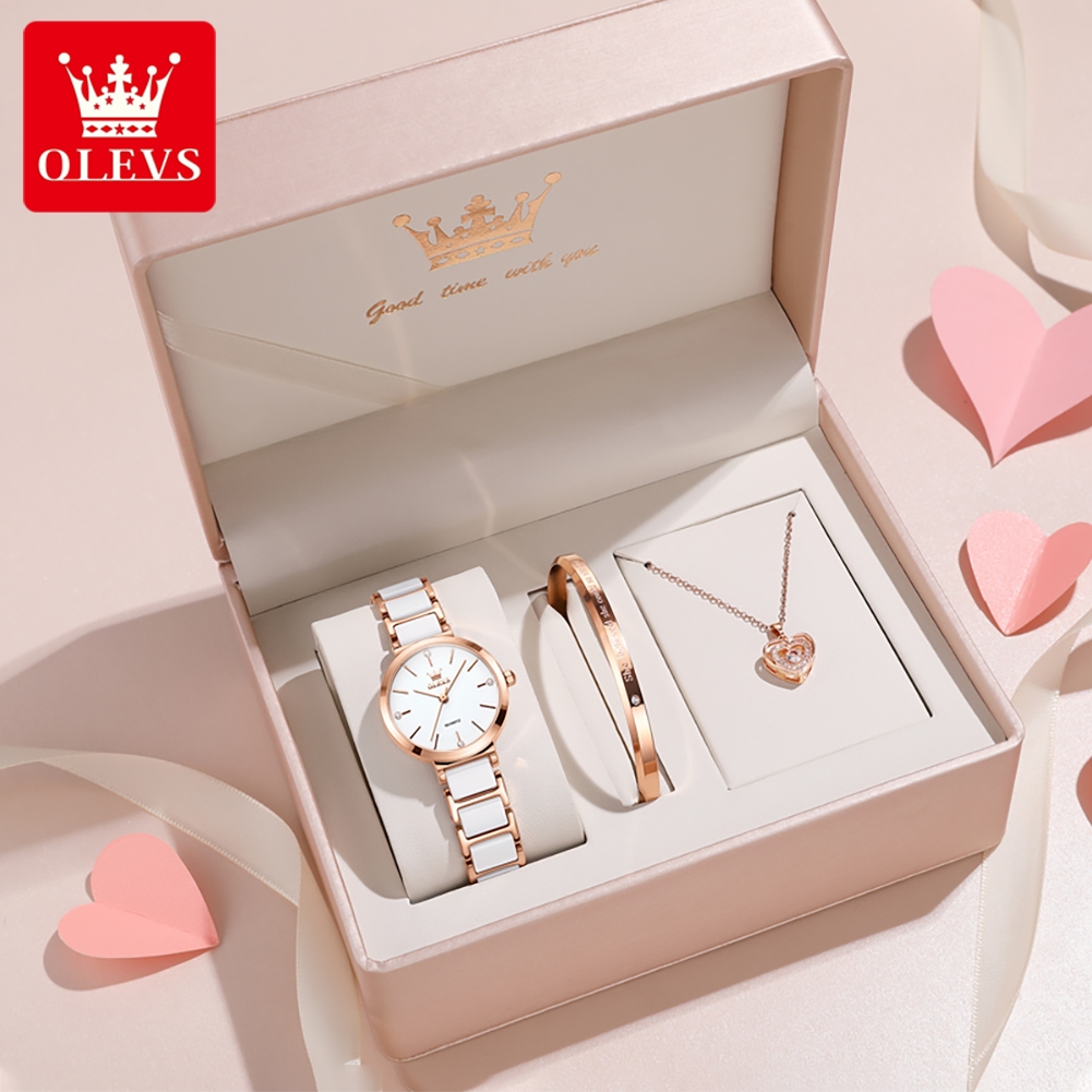 OLEVSレディース腕時計5877高級エレガントクォーツ腕時 - Jewelry Watches For Women のレビューと価格