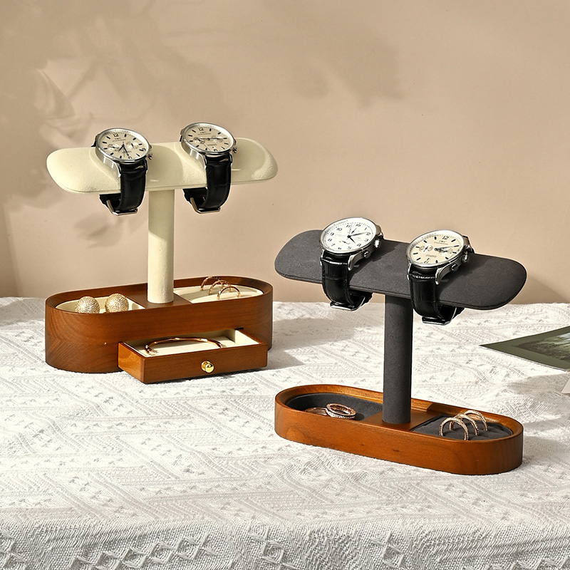 Oirlv 無垢材時計オーガナイザー棚 T バー時計ホルダー - Jewelry Organizer Watches のレビューと価格