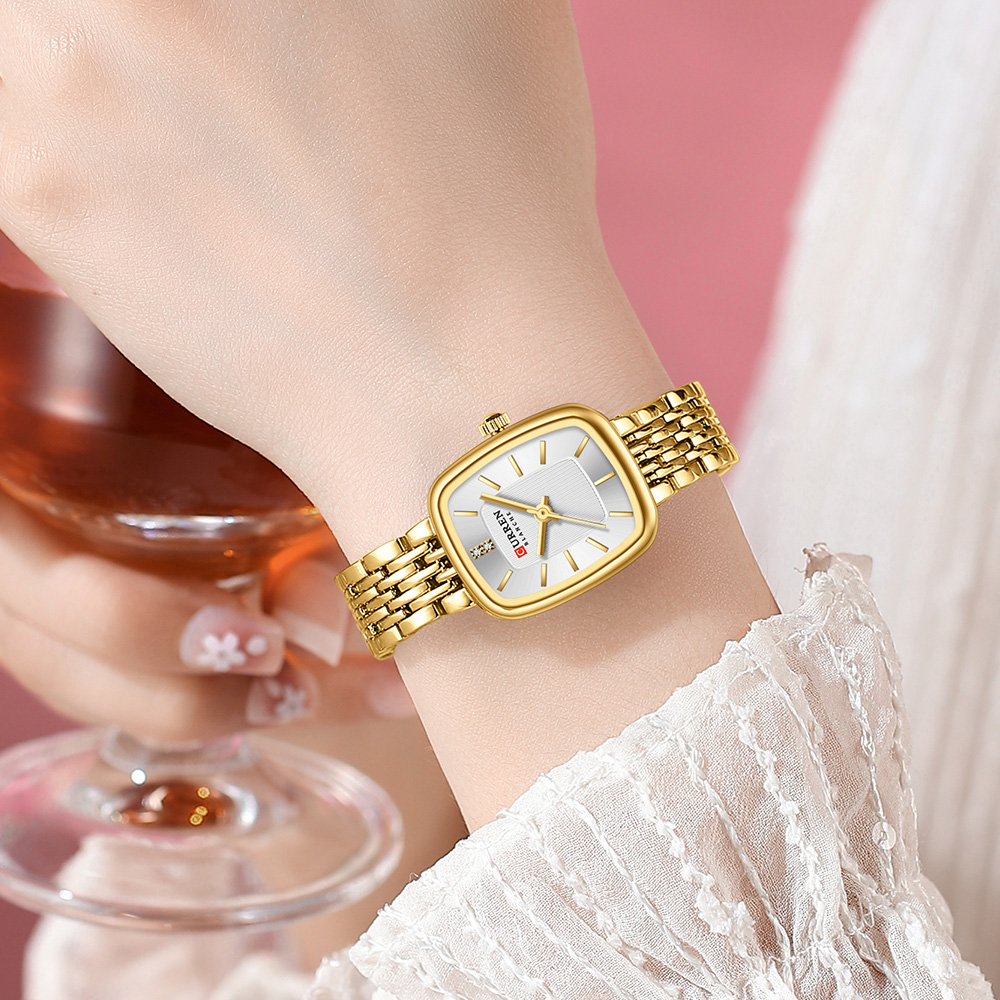 カレン新ファッションステンレス鋼日付女性腕時計カジュアル 3 - Jewelry Watches For Women のレビューと価格