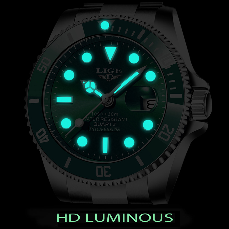 Lige-男性用時計,ファッションブランド,高級,防水,30 - Jewelry Inspired Watches のレビューと価格