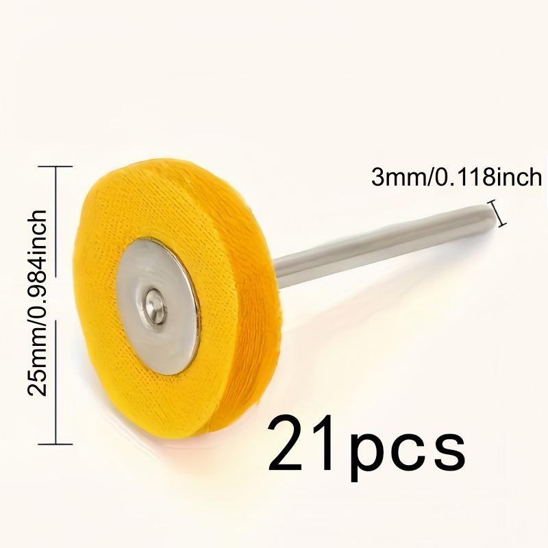 21個入り 3mm イエロー研磨布ホイール、耐摩耗性、糸くず - Jewelry With Watches のレビューと価格