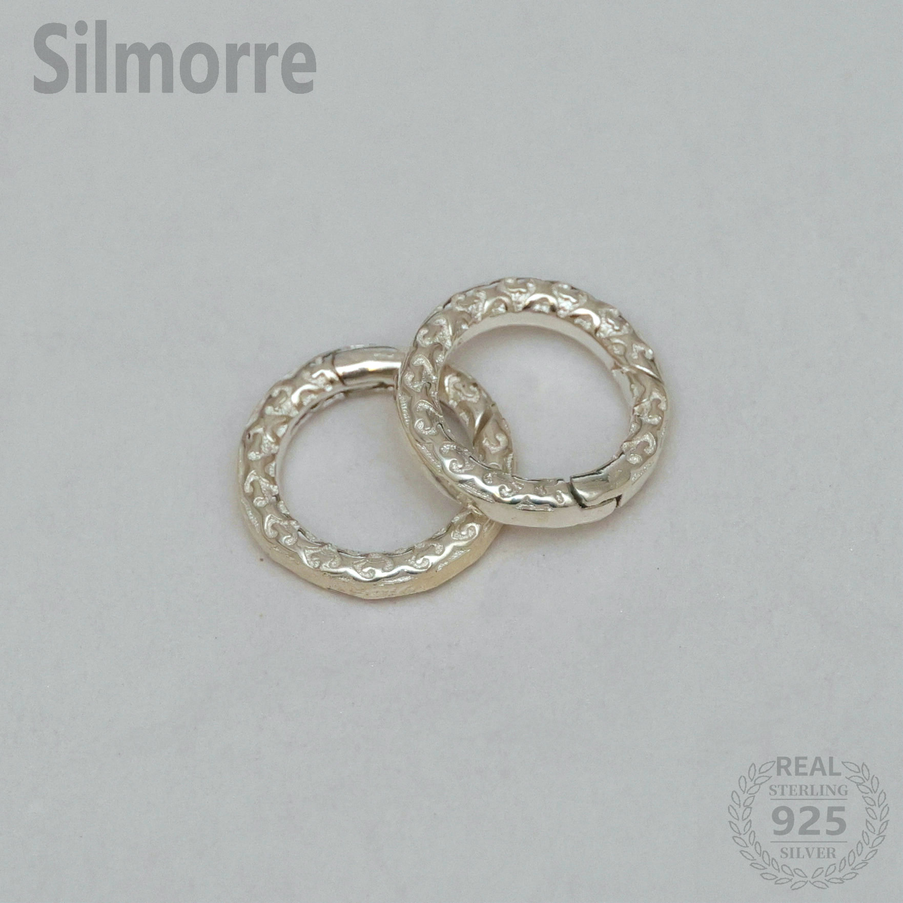 1PC 925 スターリングシルバーラウンドスプリングクラス - Fine Jewelry & Watches Photos のレビューと価格