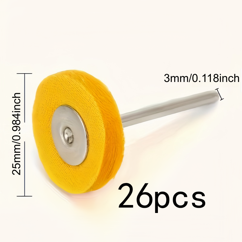 26個入り 3mm イエロー研磨布ホイール、耐摩耗性、糸くず - Jewelry With Watches のレビューと価格