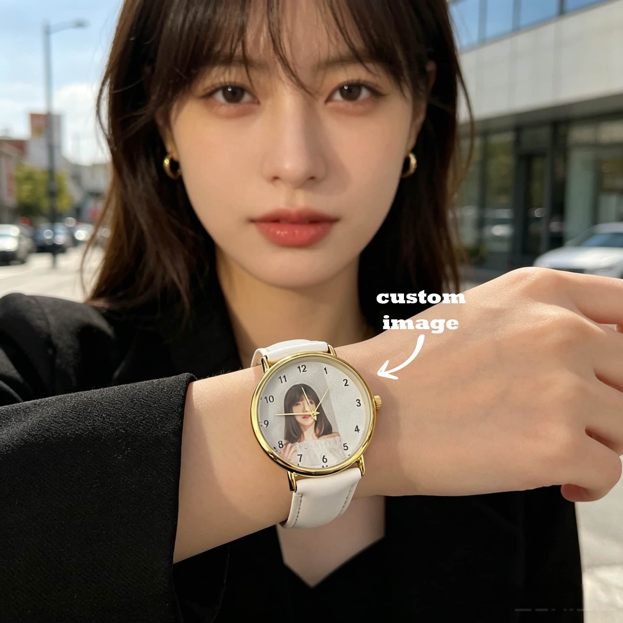 パーソナライズされた女性用腕時計 カスタム写真テキスト入り腕 - Jewelry Watches For Women のレビューと価格