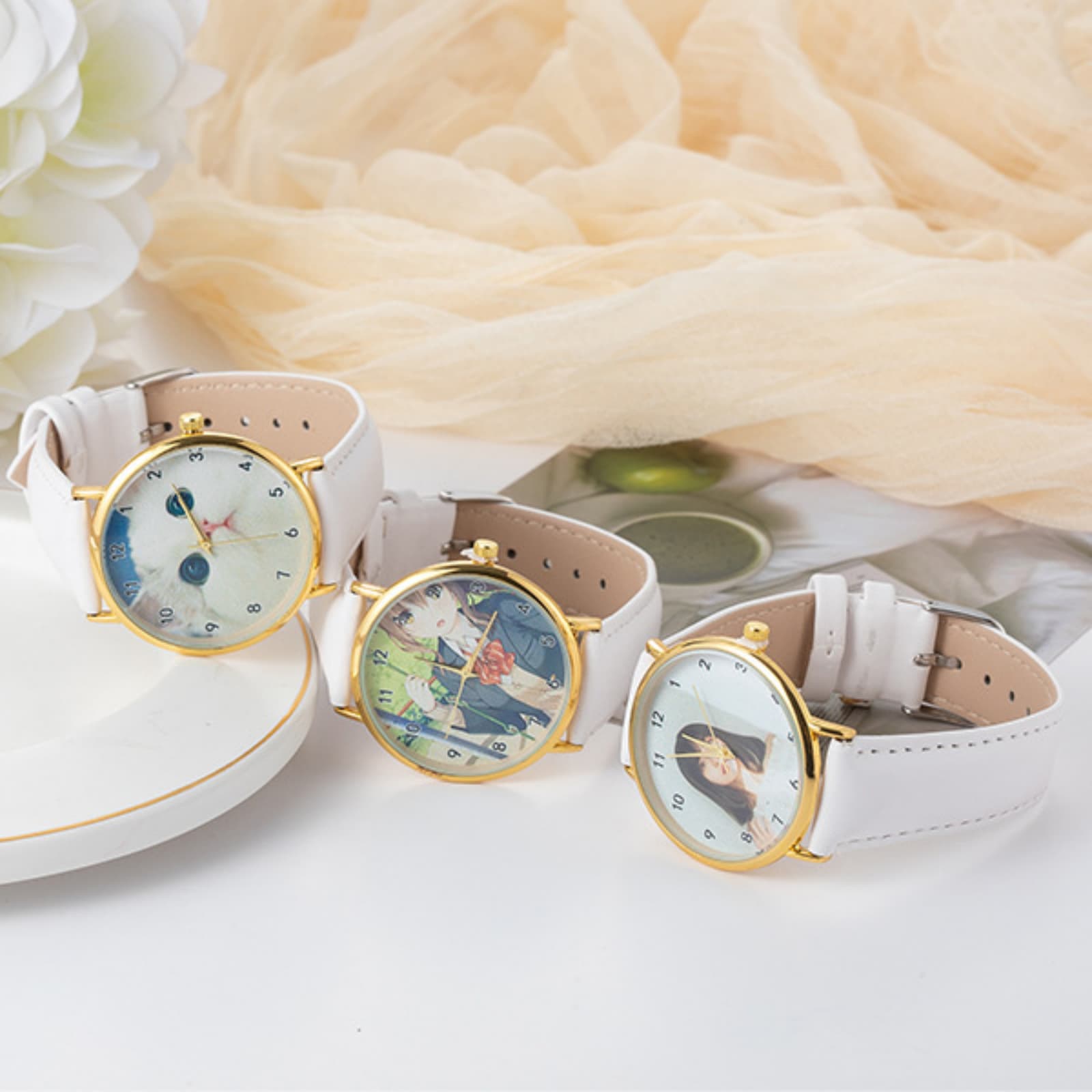 パーソナライズされた女性用腕時計 カスタム写真テキスト入り腕 - Jewelry Watches For Women のレビューと価格