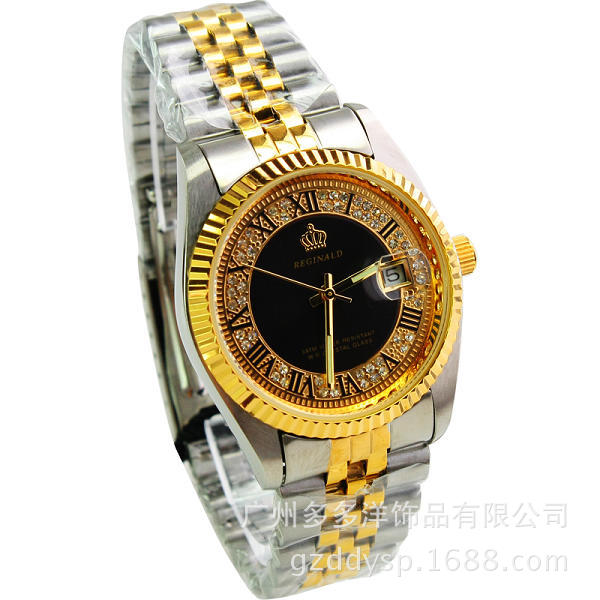 2016高級香港レジナルドブランド腕時計ゴールデンブルークォ - Jewelry Inspired Watches のレビューと価格
