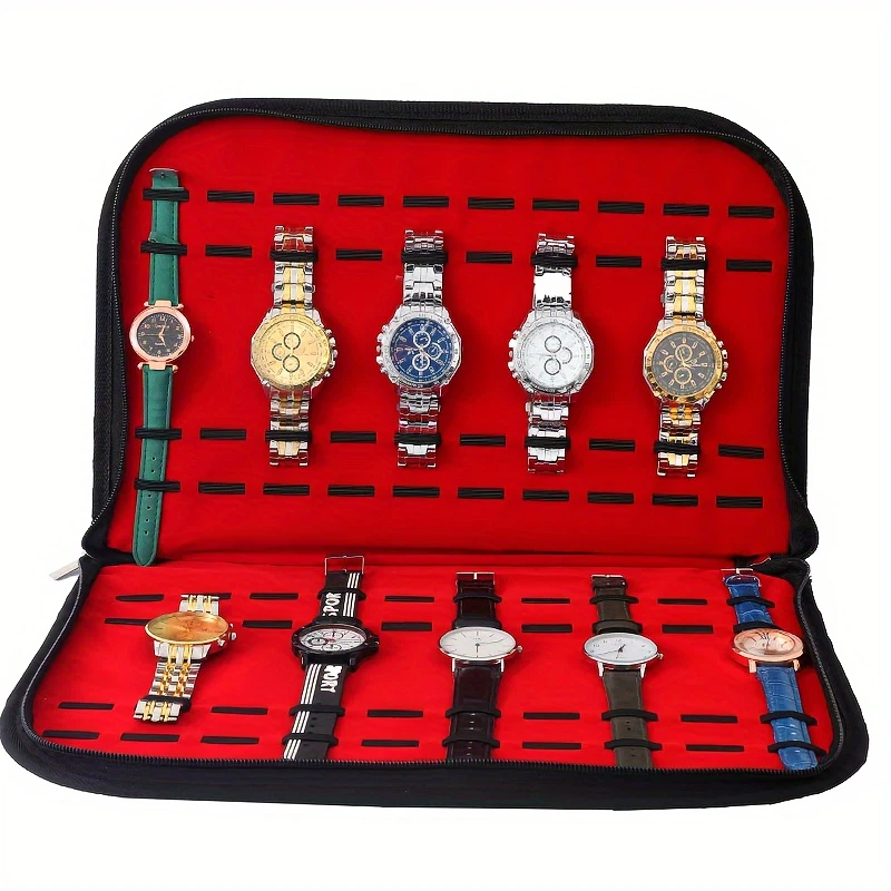 20 スロット時計収納バッグ便利な旅行用時計ポーチメンズ時計 - Jewelry Organizer Watches のレビューと価格