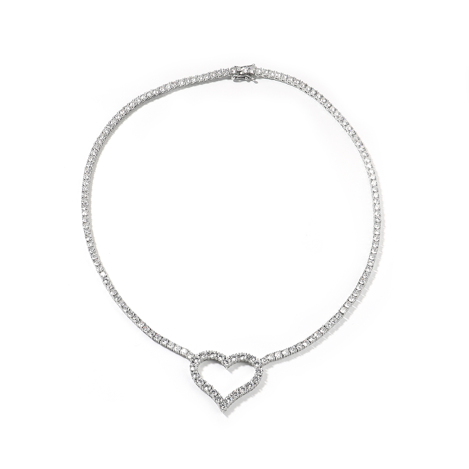 Uwin 3mm テニスチェーン、素敵な中空ハートネックレス - Tennis Bracelet Cubic のレビューと価格