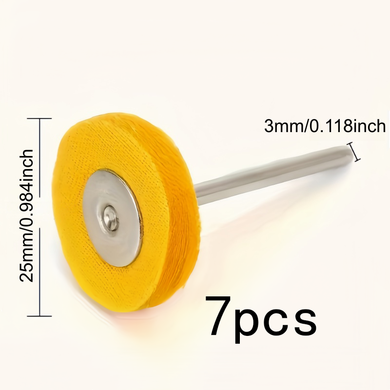 7個入り 3mm イエロー研磨布ホイール、耐摩耗性、糸くずな - Jewelry With Watches のレビューと価格