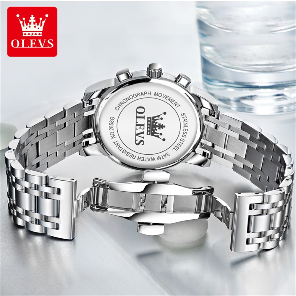 OLEVS 人気のメンズ腕時計ステンレススチールブラックムー - Jewelry Inspired Watches のレビューと価格