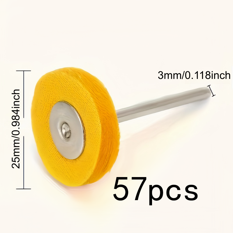 57個入り 3mm イエロー研磨布ホイール、耐摩耗性、糸くず - Jewelry With Watches のレビューと価格