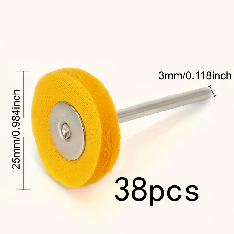 38個入り 3mm イエロー研磨布ホイール、耐摩耗性、糸くず - Jewelry With Watches のレビューと価格
