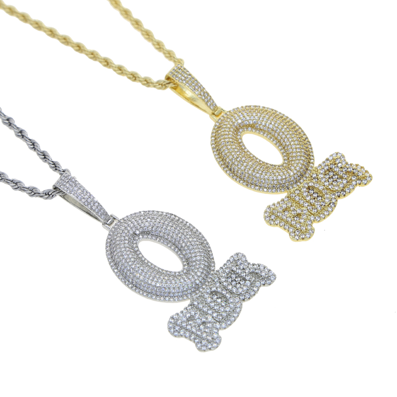 アイスアウトレターOブロックペンダント ブリンブリン キュー - Tennis Bracelet Cubic のレビューと価格