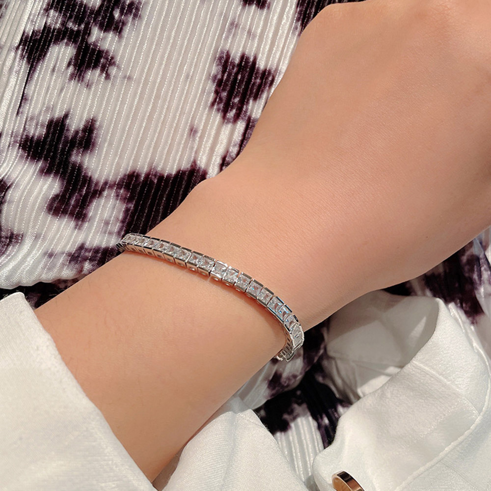 YLMyself 925 シルバーテニスブレスレット 15- - Tennis Bracelet Cubic のレビューと価格