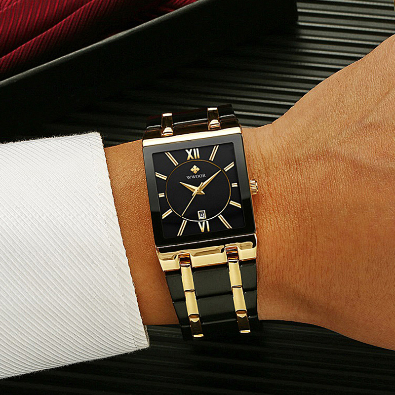 Wwoor-男性用ステンレススチールブレスレット,高級ブラン - Jewelry Inspired Watches のレビューと価格
