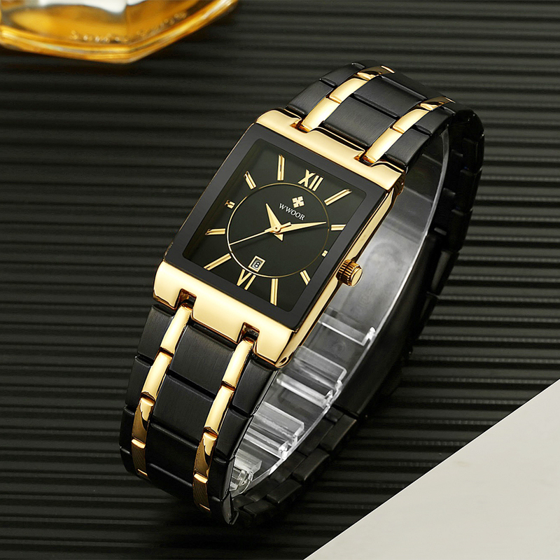 Wwoor-男性用ステンレススチールブレスレット,高級ブラン - Jewelry Inspired Watches のレビューと価格