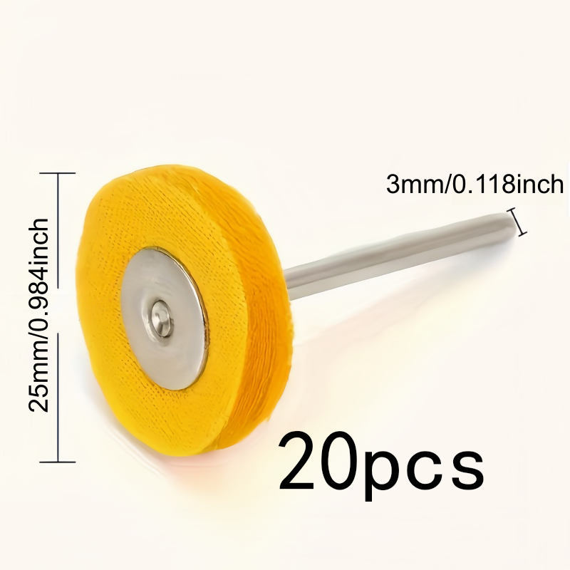 20個入り 3mm イエロー研磨布ホイール、耐摩耗性、糸くず - Jewelry With Watches のレビューと価格