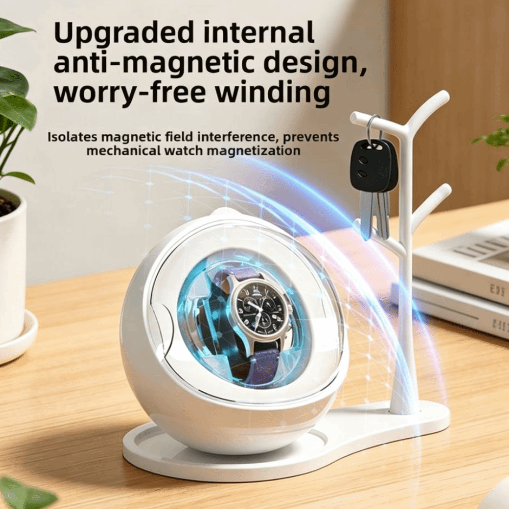 充電と接続の両方に使えるウォッチワインダー 5色変化するアン - Automatic Watch Winder のレビューと価格